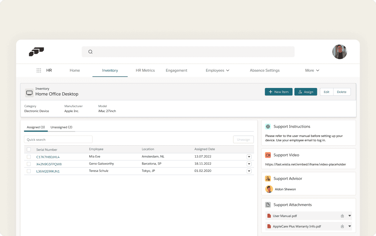Asset Lifecycle Management UI
