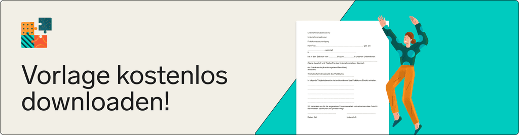 Vorlage Praktikumsbescheinigung als PDF