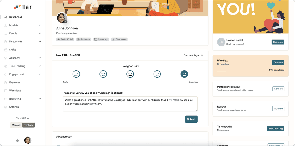 Smiley Check-Ins