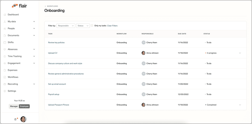 Onboarding Workflow