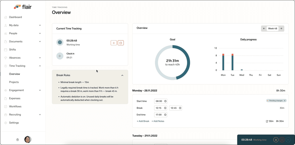 Produktimage Zeiterfassung