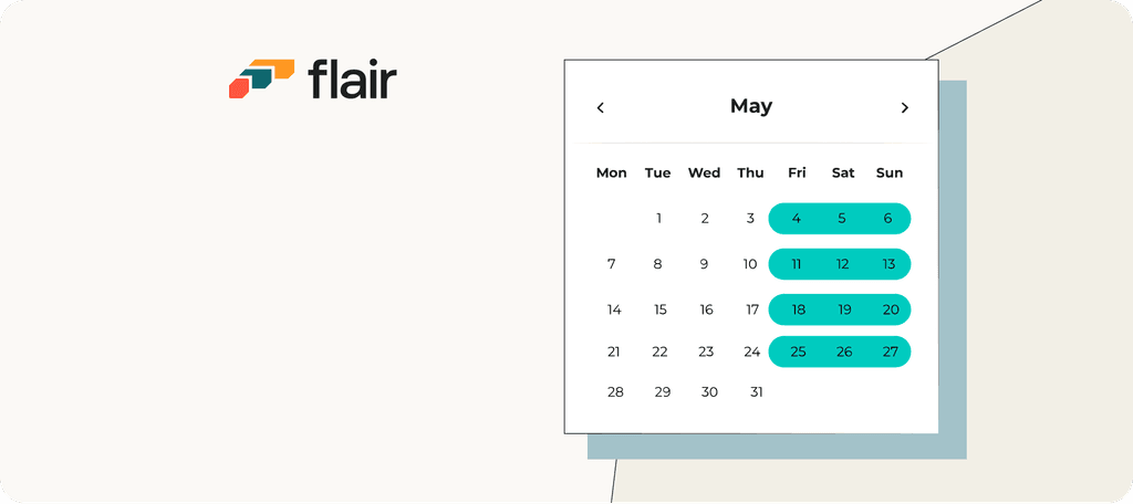 four day workweek calendar