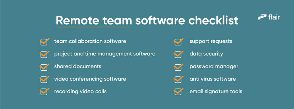 remote team software checklist