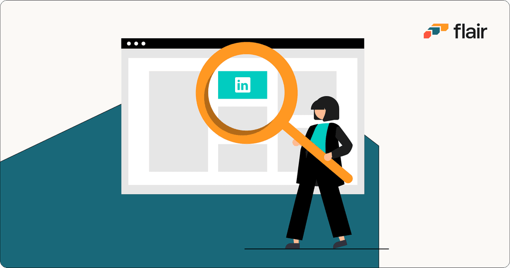 Illustration of recruiter searching for job candidates on LinkedIn