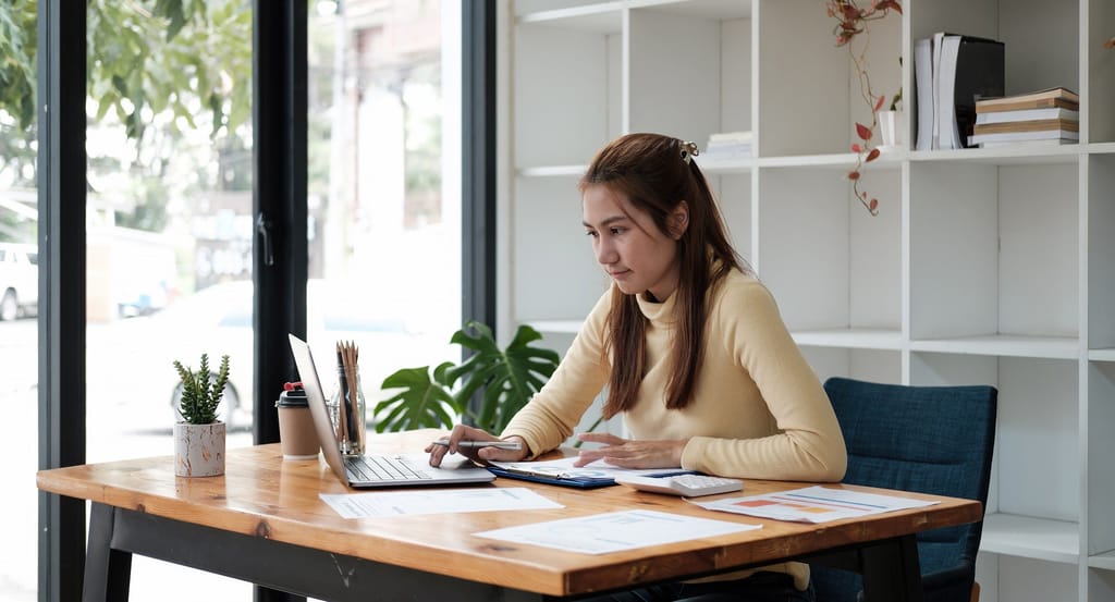 Young professional managing a startup