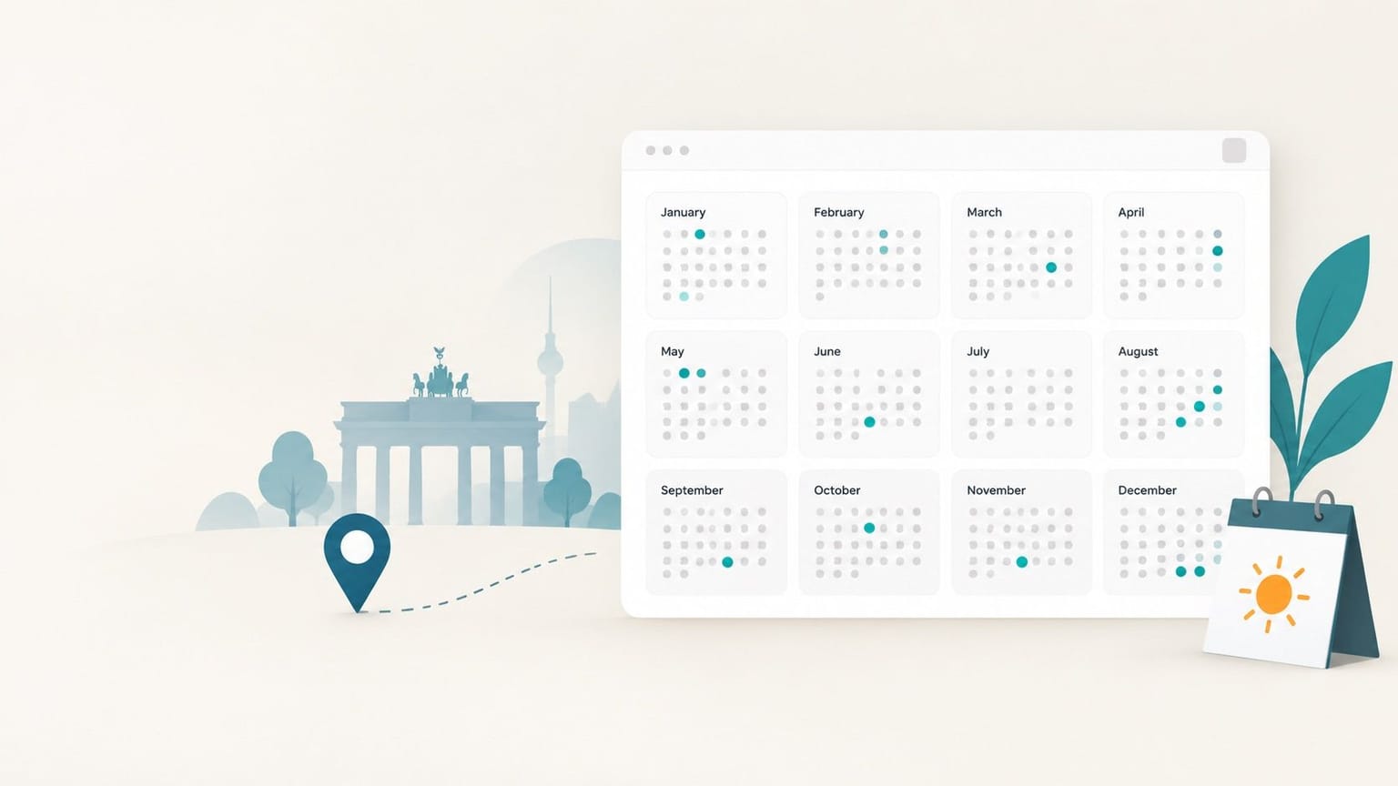 Arbeitstage 2026 und 2027: alle Bundesländer und Monate im Überblick