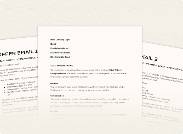 Offer Letter Templates & Email Scripts for Hiring