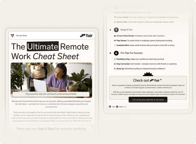 Remote Work Cheat Sheet
