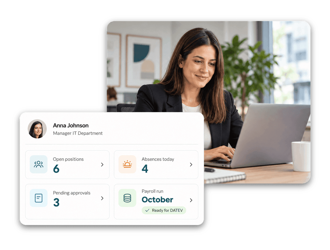 HR manager working with the flair HR dashboard