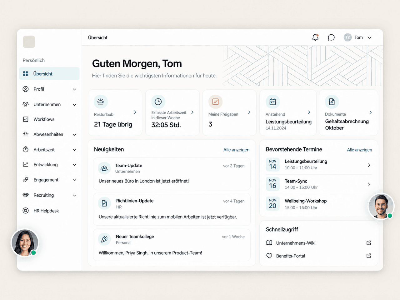 Employee-Hub-Dashboard in flair