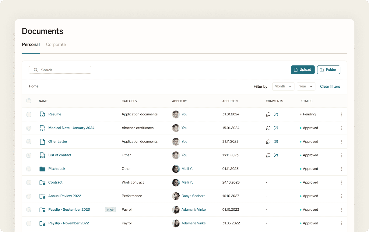 HR records management for staffing